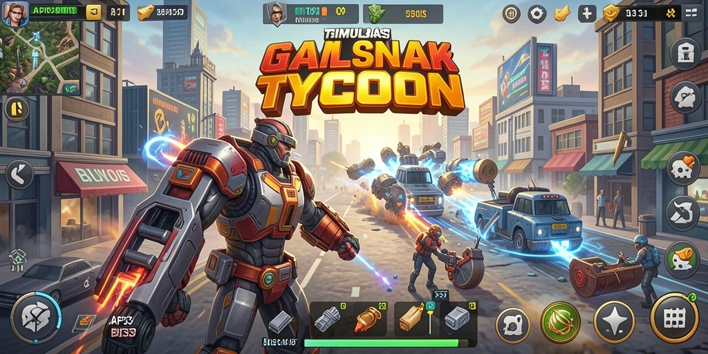 Tampilan gameplay API33 dengan simulasi bisnis yang menarik.