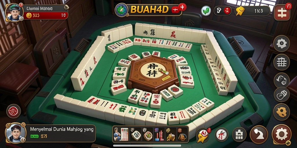 Screenshot gameplay BUAH4D menampilkan papan Mahjong yang menarik.