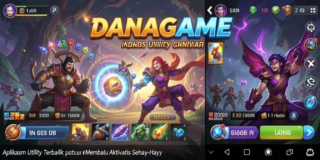 Tangkapan layar ANTARMUKA aplikasi DANAGAME dengan fitur utility terbaik.