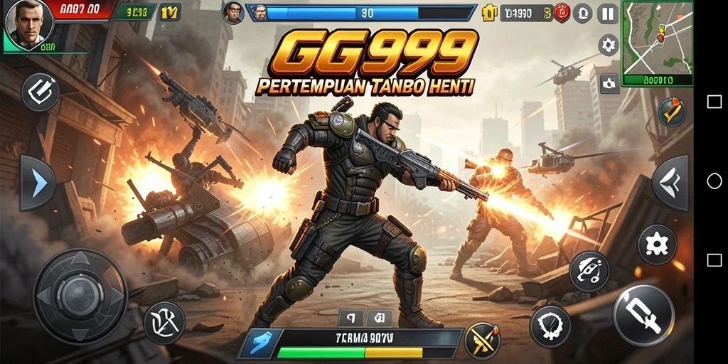 Screenshot menunjukkan aksi seru dalam gameplay GG999 yang menegangkan.
