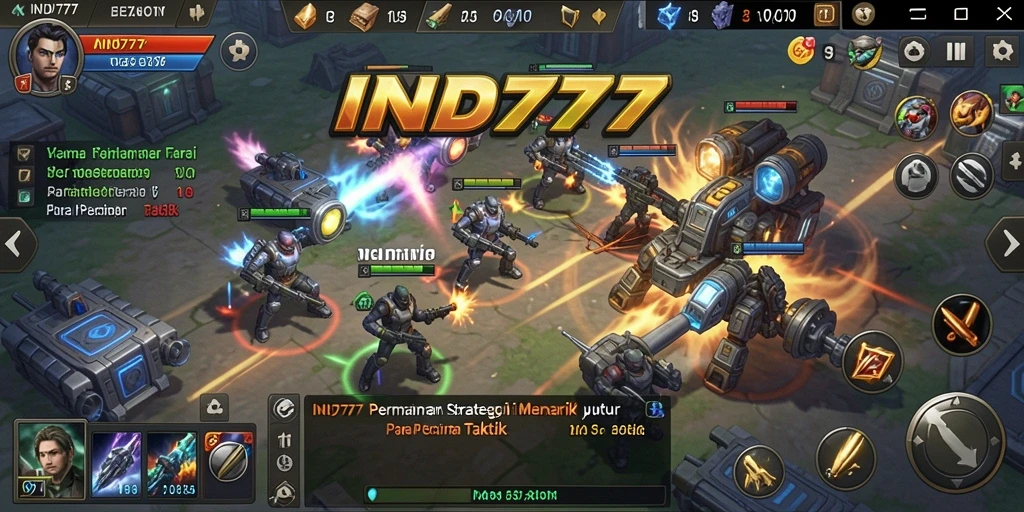 Screenshot IND777 menunjukkan pertempuran strategis yang mendebarkan.