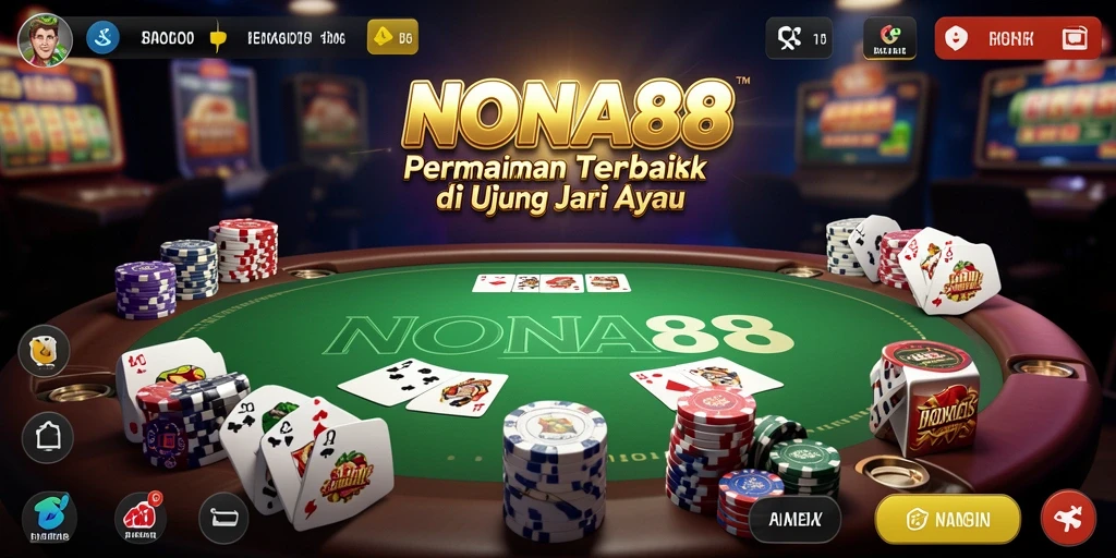 Screenshot gameplay NONA88 menunjukkan suasana poker yang penuh ketegangan.