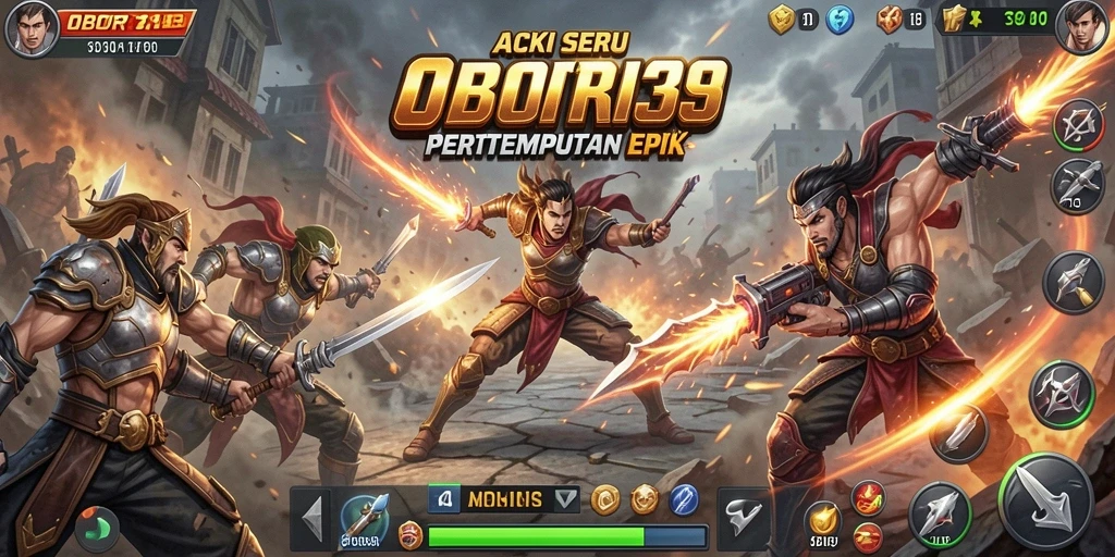 Gameplay seru OBOR138 dengan aksi menegangkan dalam pertempuran.