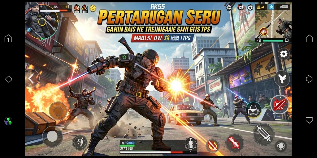 Gamer beraksi dalam pertempuran seru di dunia RK55.