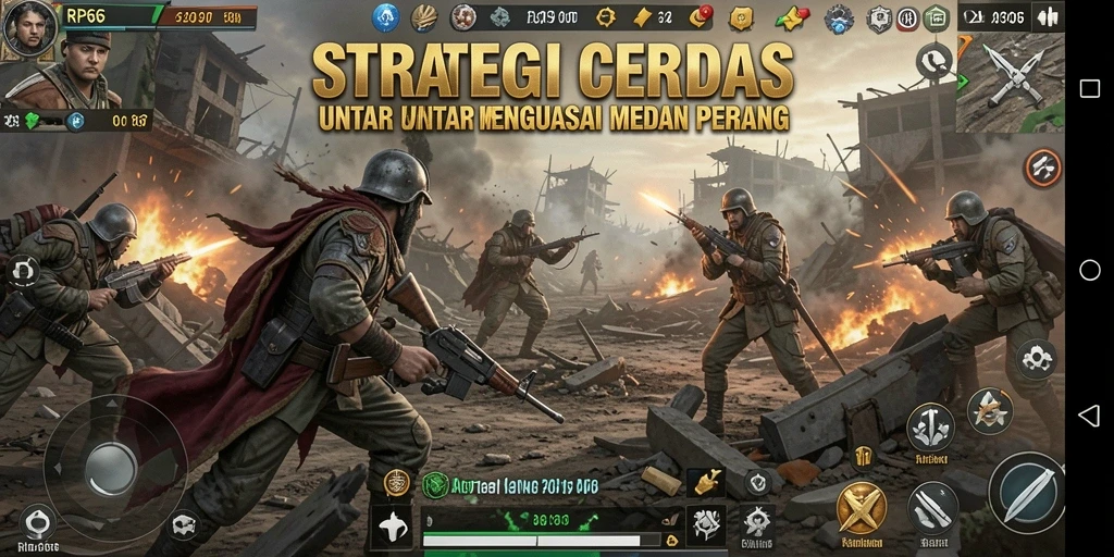 Tangkapan layar utama RP66 menampilkan intensitas pertempuran strategi.