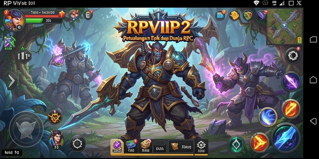 Screenshot RPVIP2 menampilkan aksi pertempuran yang mendebarkan dalam dunia RPG.