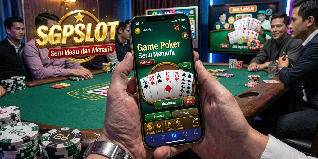 Tampilan layar utama SGPSLOT dengan gameplay seru Poker.