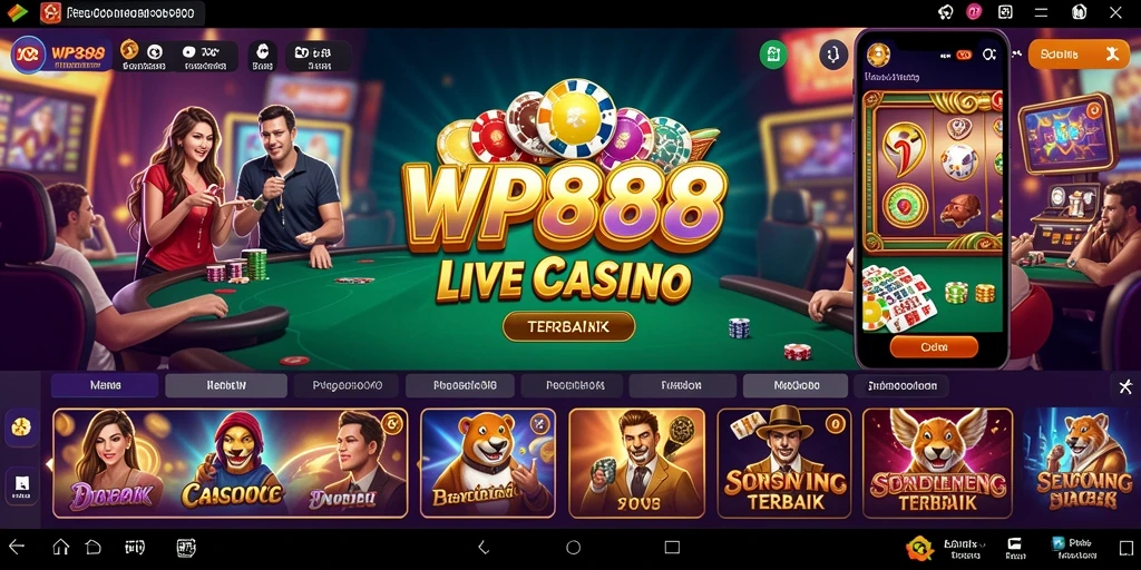 Tampilan menakjubkan dari gameplay WP888 Live Casino dengan dealer profesional.
